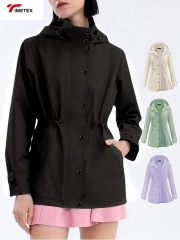 Timetex  Stylish Simple Commuter Design Casual Jacket for Spring/Summer Long Length Adjustable Waist 5XL Solid Autumn Woven