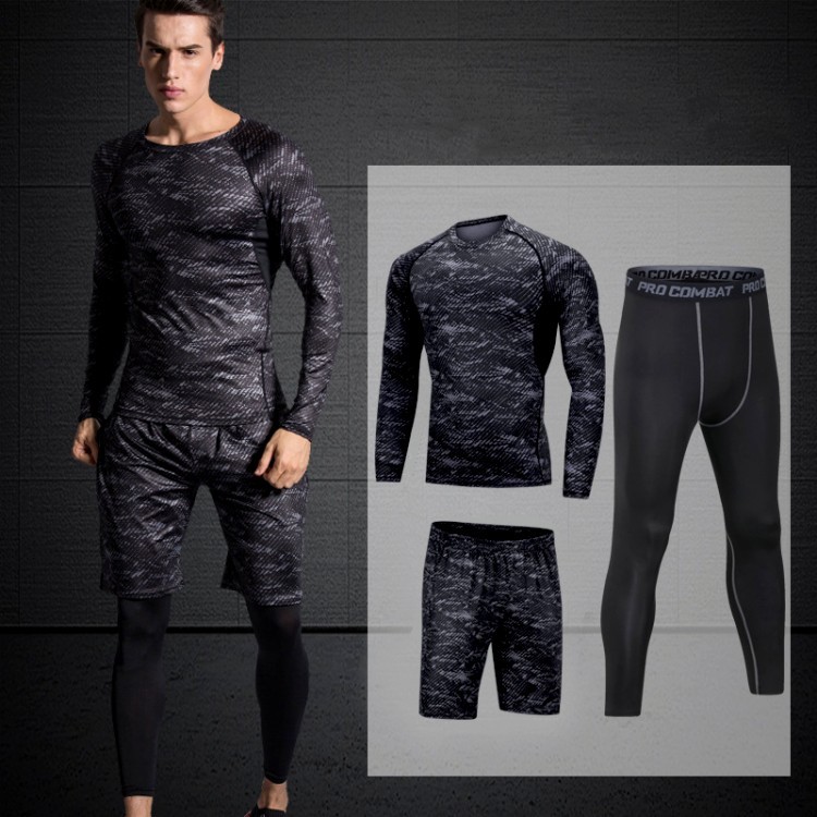 Fashion 3 Piece Latest Design Men Suit Casual Long Sleeve Running Training 3 Piece Activewear Set