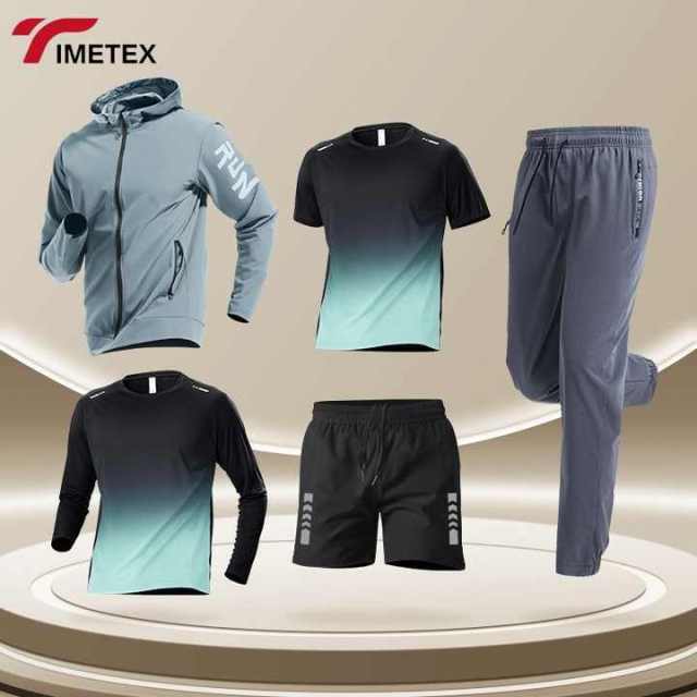TIMETEX Men's Outdoor Sports Tracksuit for Fall Quick-Drying Sun Protection Ice Silk Clothing Hooded for Running Mountaineering