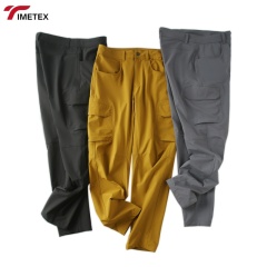 Men's Casual Sun Pants Quick-Drying Breathable Waterproof Workwear for Spring Summer Elastic Zipper Design for Outdoor & Hiking