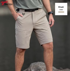 Men's Eco-friendly Quick-Drying Hiking Shorts Drawstring Waist Custom Printing Breathable Solid Pattern for Gym Sports Hiking