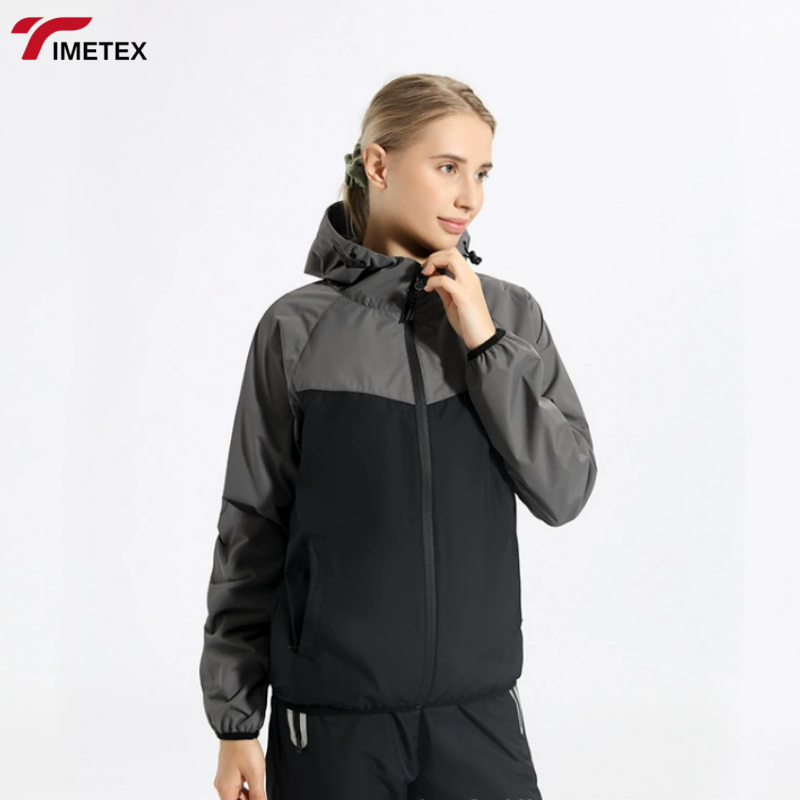 TIMETEX Customized Men's High Quality Plus Size Running Tracksuit Breathable with Front Zipper Hooded Collar Embroidery Printing