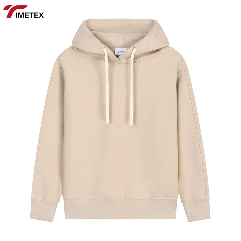Casual Oversized Pullover Sweatshirt with Logo 3D Embroidered Hooded Loose Fit Knitted Fabric XS-XL Solid Color for Winter