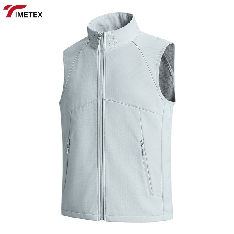 TIMETEX Autumn and Winter New Men's and Women's Breathable Windproof Waterproof Zipper Outdoor  Soft Shell Vest Jacket