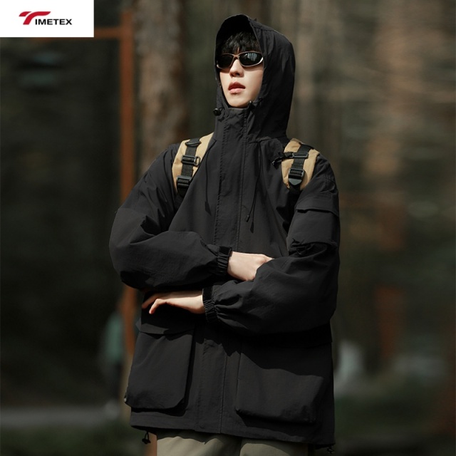 Timetex Lightweight Waterproof Unisex UV Protection Jacket with UPF50+ Sun Shirt for Hiking Travel Fishing Windbreaker Jacket
