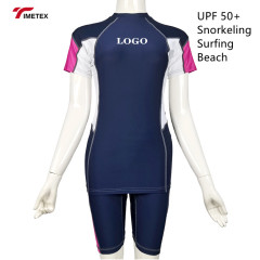 TIMETEX Customized Womens  Short Sleeve Sport Sublimated Rash Guard  Uv  Protection Snorkeling Shirt