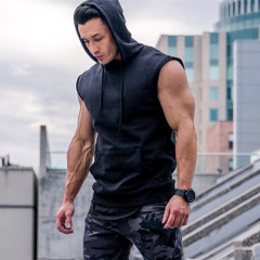 Custom Logo Printed Blank Gym Hoodies Sleeveless Men Plain  Quick Dry Running Workout Tank Tops for Men