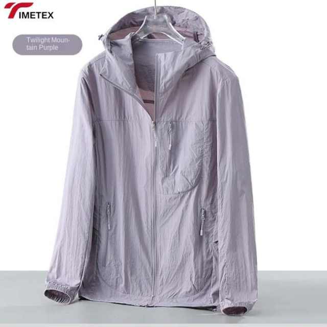 TIMETEX Custom Logo Soft Shell Lightweight  Hoodie UPF 50+ Compression Breathable Unisex Jackets for Sun Protection Hiking