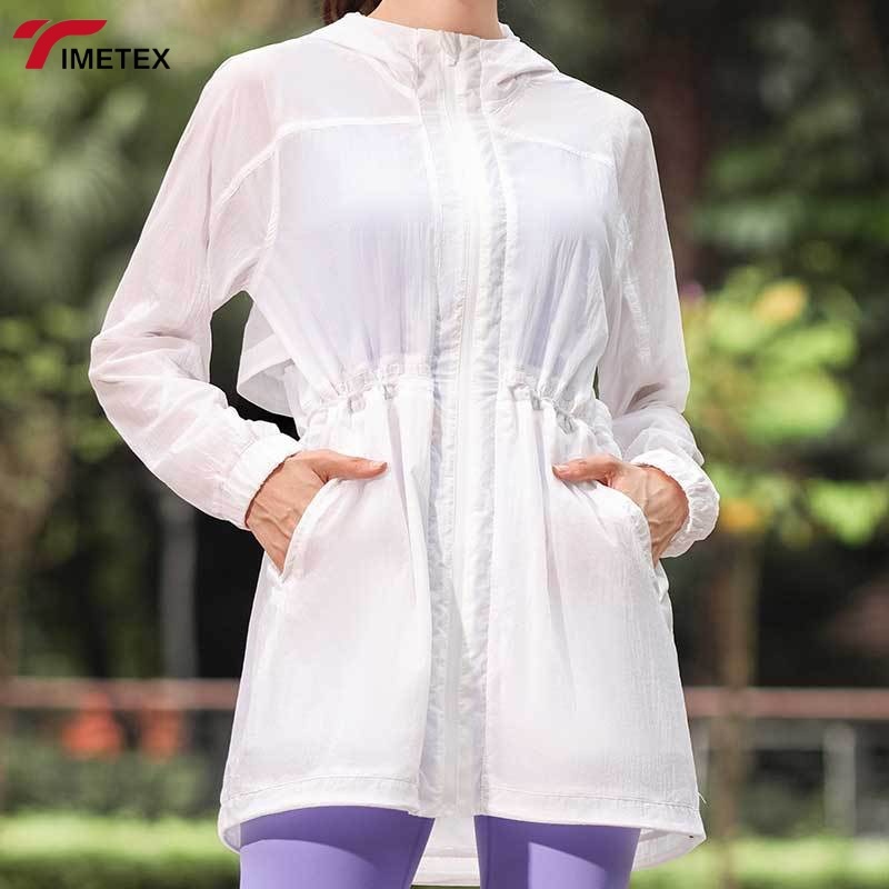 TIMETEX Unisex Sportswear Breathable Moisture Wicking Blouse UPF50 Regular Athleisure Hot Selling Cross Trench Coats Women
