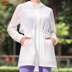 TIMETEX Unisex Sportswear Breathable Moisture Wicking Blouse UPF50 Regular Athleisure Hot Selling Cross Trench Coats Women