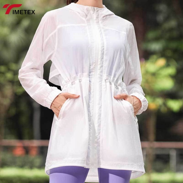 TIMETEX Unisex Sportswear Breathable Moisture Wicking Blouse UPF50 Regular Athleisure Hot Selling Cross Trench Coats Women