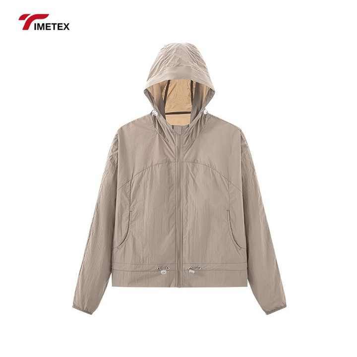 TIMETEX Unisex Long Casual  Cycling Wear Breathable Quick-Drying Hooded Zipper Waterproof UV Protection for Outdoor