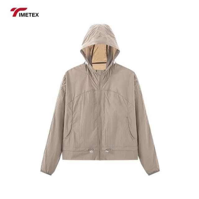 TIMETEX Unisex Long Casual  Cycling Wear Breathable Quick-Drying Hooded Zipper Waterproof UV Protection for Outdoor