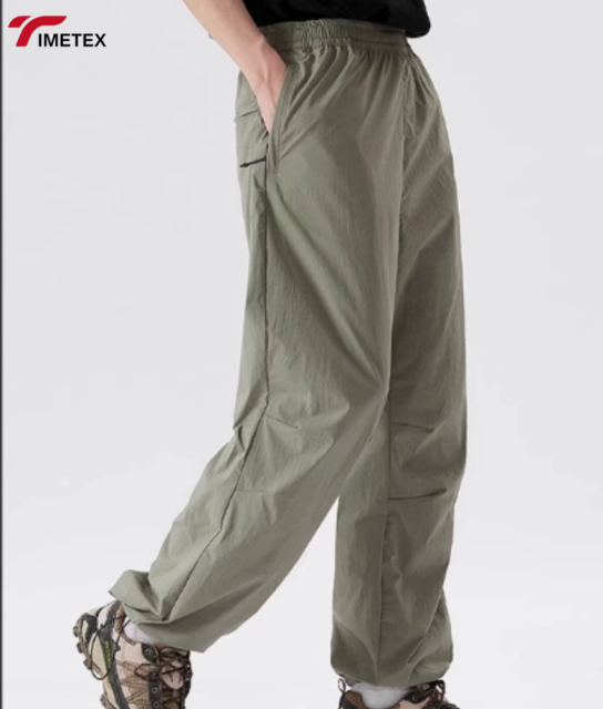 Autumn/Winter Men's Women's Soft Shell Wide-leg Mountaineering Jacket Pants Flat Drawstring Loose Fit Outdoor Hiking Clothing