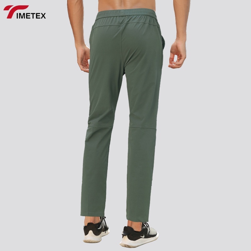 TIMETEX Custom High Waist Outdoor Pants Moisture Wicking Breathable Elastic Quick Dry Zipper Pocket for Running Mountaineering
