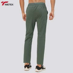 TIMETEX Custom High Waist Outdoor Pants Moisture Wicking Breathable Elastic Quick Dry Zipper Pocket for Running Mountaineering