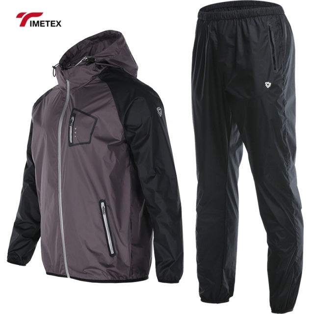 TIMETEX Sauna Suit Fashion Workout Plus Size Sportswear Gym Weight Loss Slimming Sweat Suits