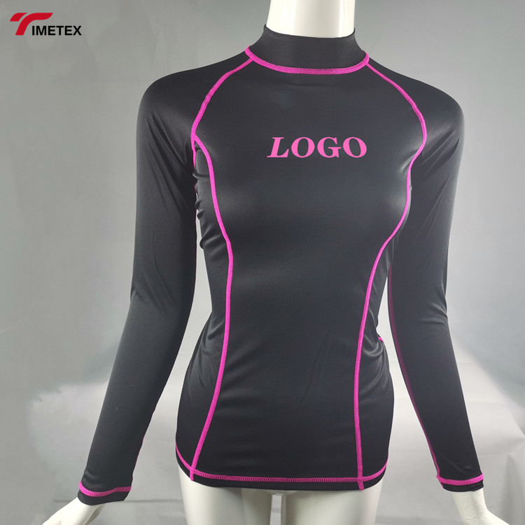 Womens Rash Guard Custom Logo Upf50+ Long Sleeve Surf  Rashguard Swimming Rash Guard