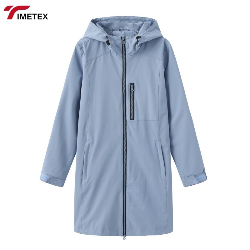 TIMETEX Outdoor Sports Hooded Coat Winter Formal Stand Collar Windproof and Waterproof Zipper Casual Loose Fit for Spring Autumn