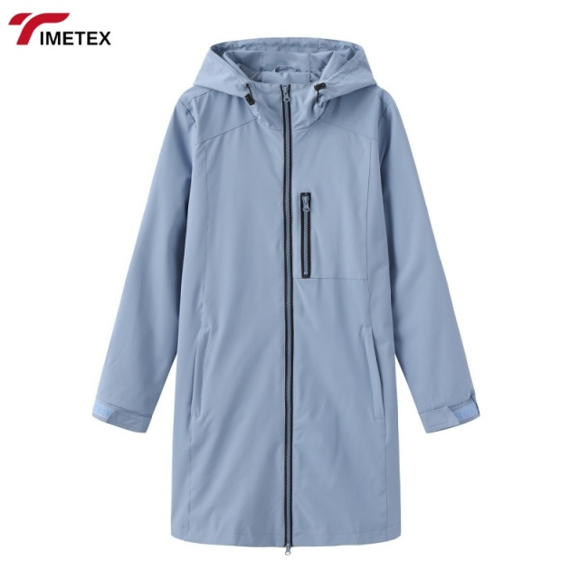 TIMETEX Outdoor Sports Hooded Coat Winter Formal Stand Collar Windproof and Waterproof Zipper Casual Loose Fit for Spring Autumn