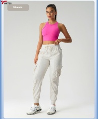 TIMETEX Wholesale Multi-Pocket Pants Gym Casual Women Sports Workout Yoga Fitness Drawstring Loose Joggers Sweatpants