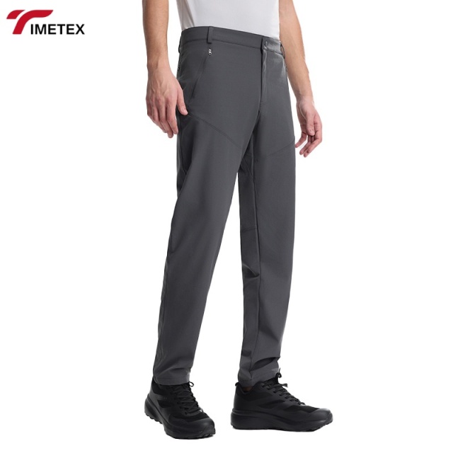 TIMETEX Men's Casual Sports Pants Lightweight Breathable Quick-Dry Mid Waist Zipper Fly Flat Straight Pattern for Spring Summer