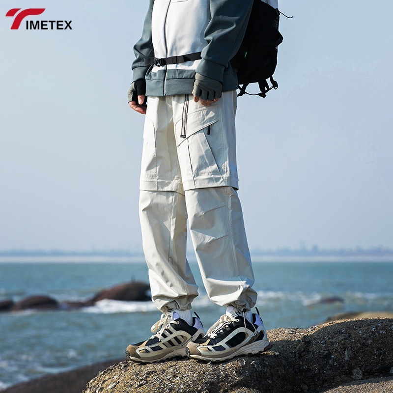 Ultralight 100% Polyester Casual Cargo Jogger Pants Rip-Stop Water Repellent for Outdoor Work Summer Hiking Backpacking Gear