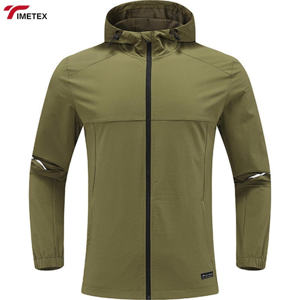 TIMETEX Men's Full-Zip Cardigan Outdoor Jacket Factory Wholesale Waterproof Windbreak Hood for Winter Mountaineering & Camping