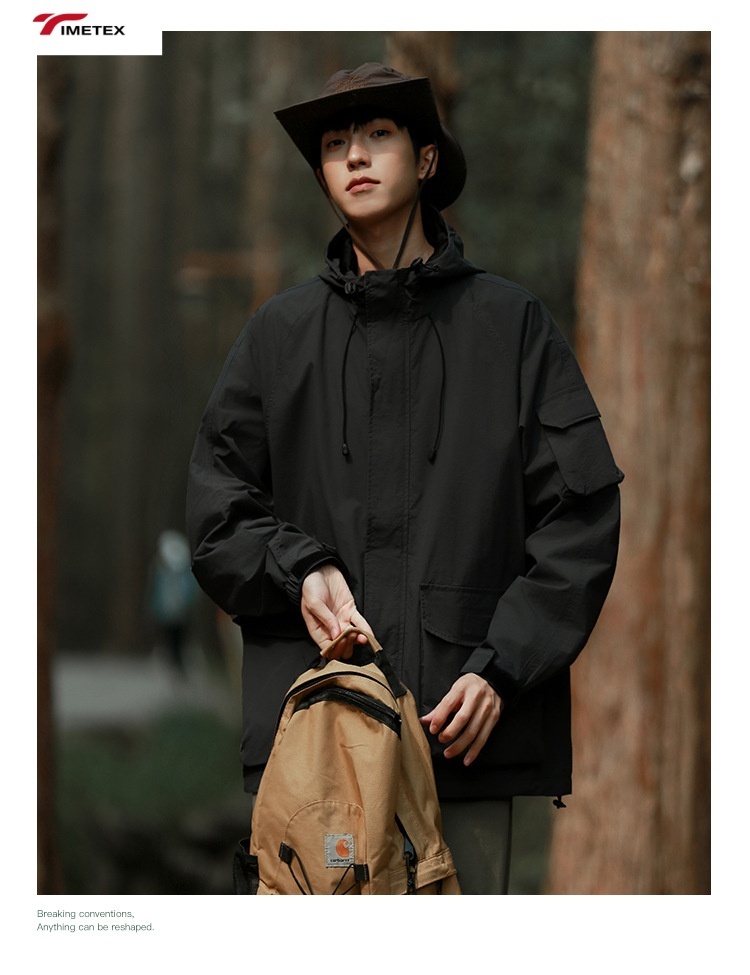 Timetex Lightweight Waterproof Unisex UV Protection Jacket with UPF50+ Sun Shirt for Hiking Travel Fishing Windbreaker Jacket