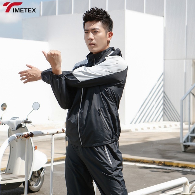 TIMETEX Japanese and Korean Design Unisex Sauna Suit Large Top and Bottom Set for Home Weight Loss Sweating Men's and Women's