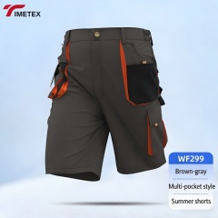 Unisex Summer Short Work Pants Pockets Breathable Nontoxic Anti-Static Industrial Work Uniform for Spring/Autumn Workshop
