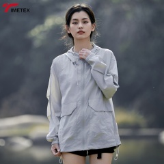 TIMETEX UPF50+ Long Sleeve Zip-up Fishing Hiking Jacket Sun Protective Ant UV Outdoor Wear for Women's Sun protection Jacket