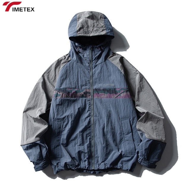 TIMETEX Unisex Casual Autumn Winter Sports Jacket Lightweight Quick-Drying Waterproof Reflective Strip Stand Collar Zipper