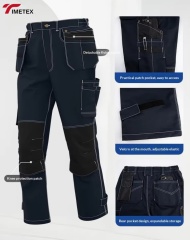 Custom Unisex Worker Cargo Work Pants Polyester Twill Multiple Pockets Quick Dry Waterproof Acidproof Anti-Static Breathable