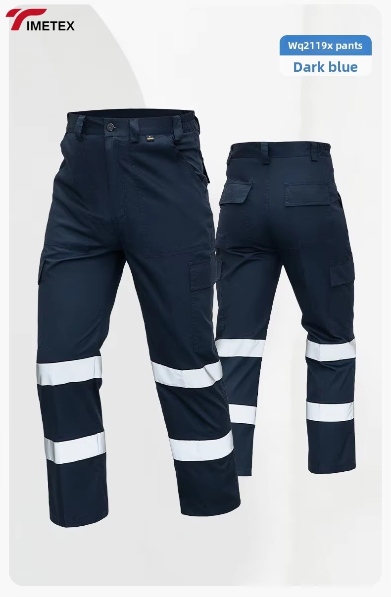 Hi Vis Reflective Safety Workwear Pants Water Resistant Breathable Quick Dry Anti-Static Anti-Wrinkle Personal Protective