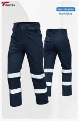 Hi Vis Reflective Safety Workwear Pants Water Resistant Breathable Quick Dry Anti-Static Anti-Wrinkle Personal Protective