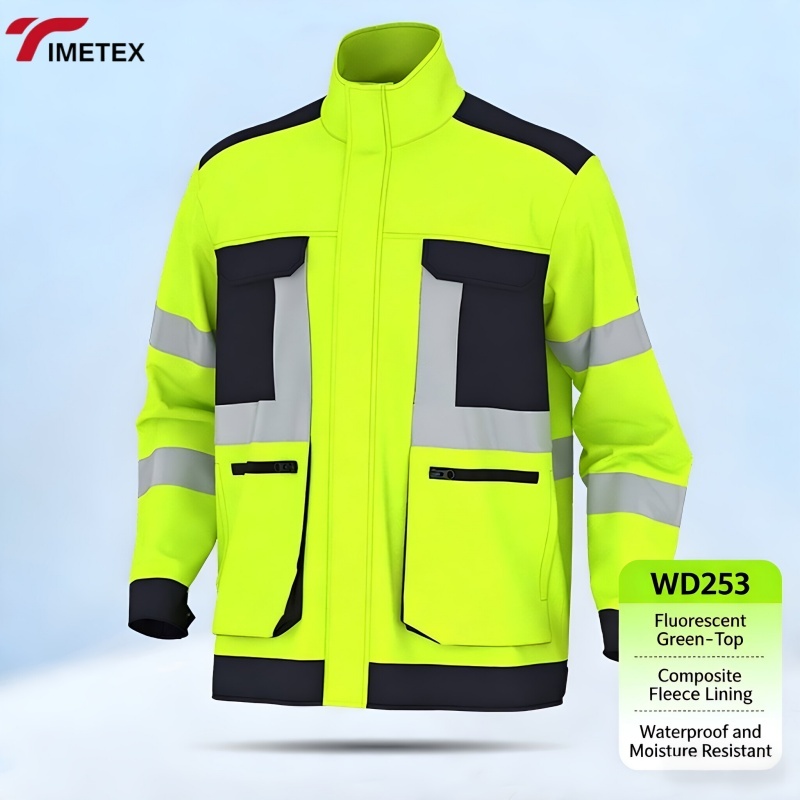 Industrial Construction Hi Vis Work Wear Custom Winter Heavy Worker Reflective Security Mechanical Men Breathable Warm Coat