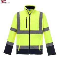 Factory Men's Waterproof Industrial Construction Hi Vis Work Wear Custom Winter Heavy Worker Reflective High Visibility Jacket