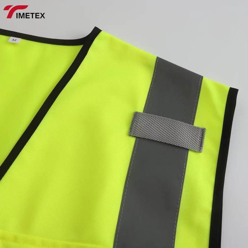 TIMETEX Multi-Pocket Zip Security Level D Protection High Visibility Reflective Safety Work Vest for Men/Women
