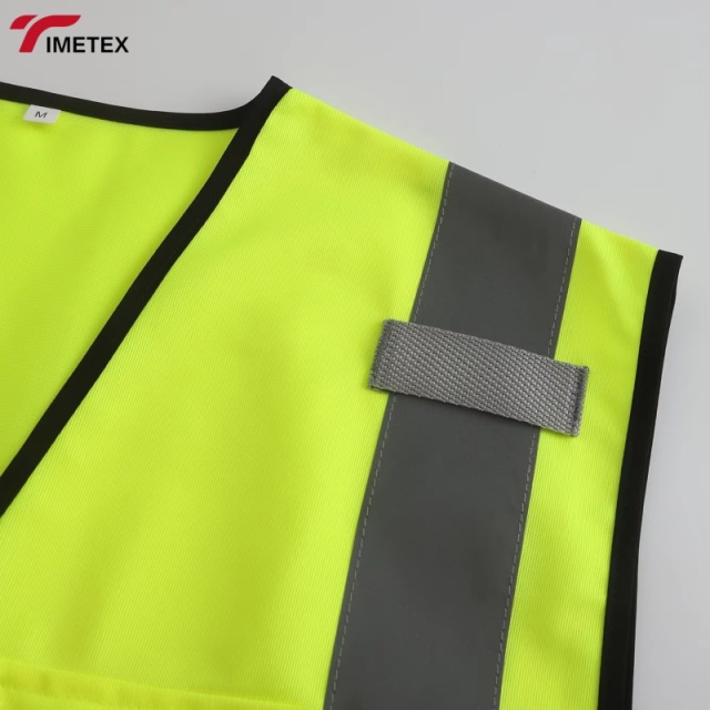 TIMETEX Multi-Pocket Zip Security Level D Protection High Visibility Reflective Safety Work Vest for Men/Women