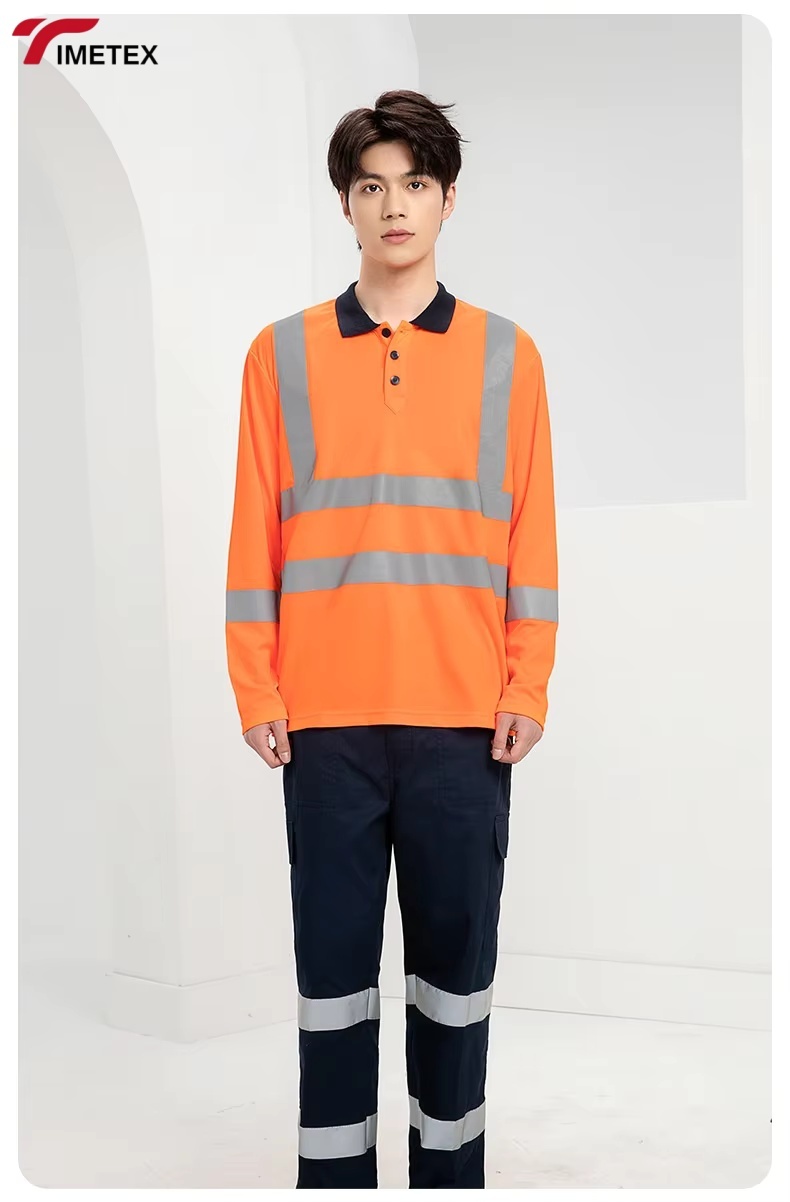 TIMETEX Wholesale OEM High Visibility Reflective Safety Field Quick Dry Breathable CE Certified Work Shirt Set