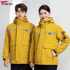Flame Retardant Anti-Static Rayon Winter Workwear Suit Jacket and Pants Uniform for Car Repair (Unisex)