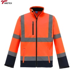 Factory Men's Waterproof Industrial Construction Hi Vis Work Wear Custom Winter Heavy Worker Reflective High Visibility Jacket