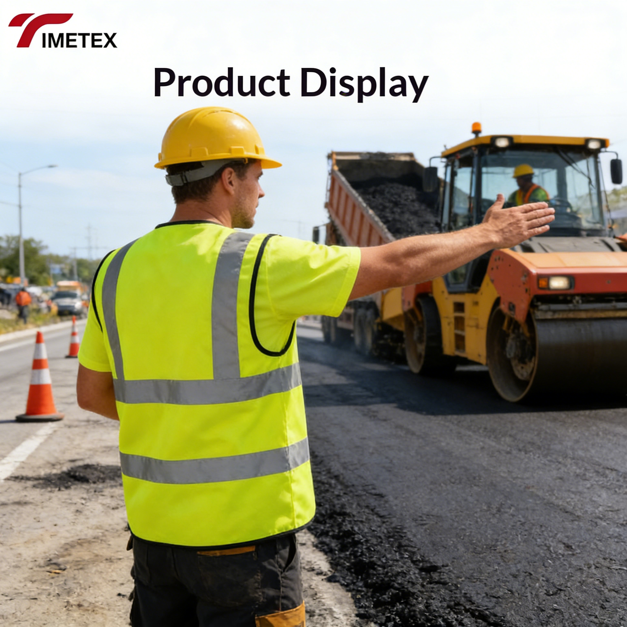 TIMETEX Breathable Hi Vis Summer Night Safety Vest with Multi-Pockets & Adjustable Mesh Breathable Cool Vest Reflective Features