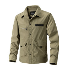 Men's Slim Fashion Jacket for Spring Autumn and Winter Stand Collar Trendy Shirt From Manufacturer for Outdoor Wear