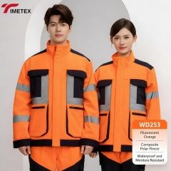 Industrial Construction Hi Vis Work Wear Custom Winter Heavy Worker Reflective Security Mechanical Men Breathable Warm Coat