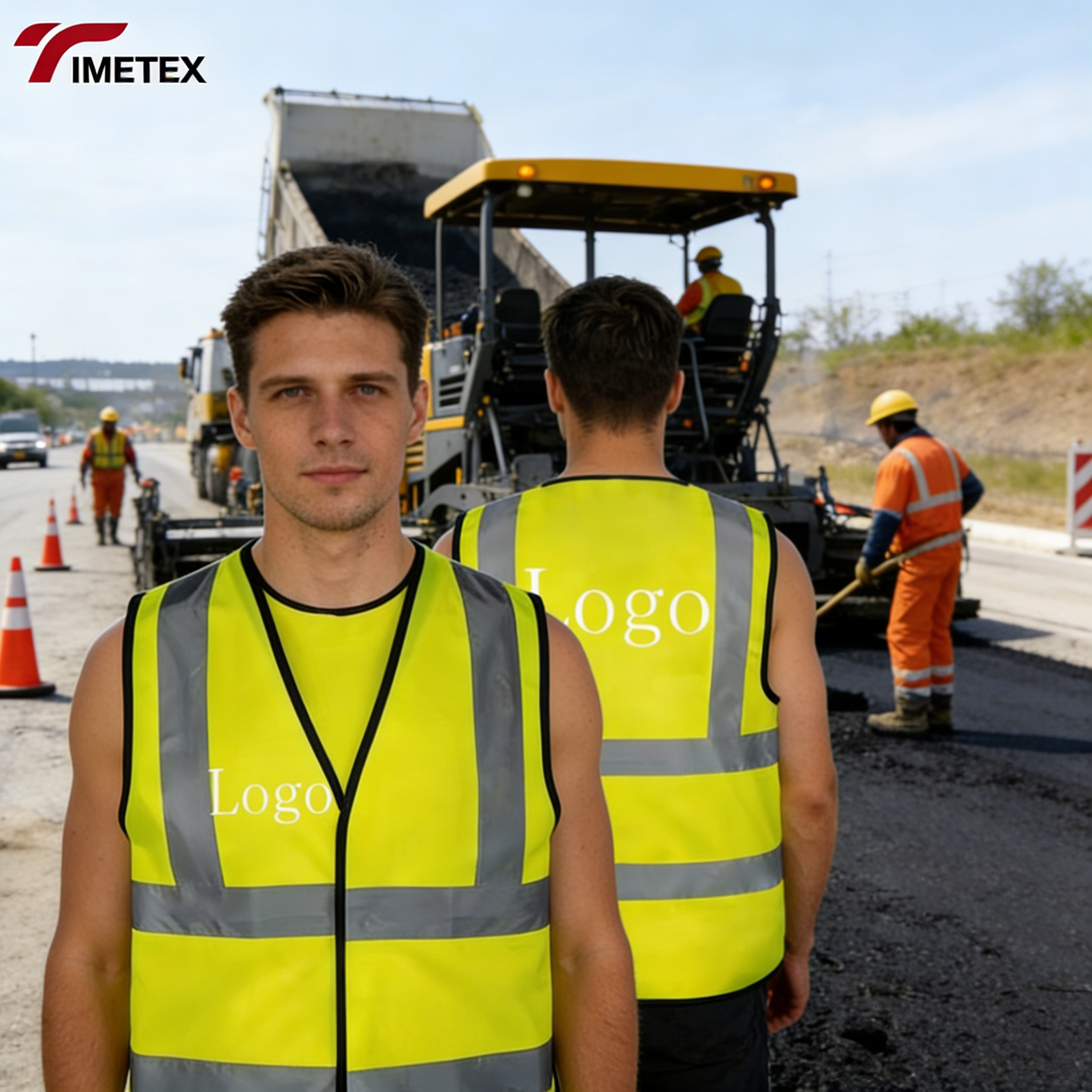 TIMETEX Breathable Hi Vis Summer Night Safety Vest with Multi-Pockets & Adjustable Mesh Breathable Cool Vest Reflective Features