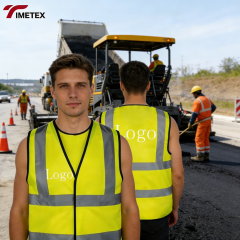 TIMETEX Breathable Hi Vis Summer Night Safety Vest with Multi-Pockets & Adjustable Mesh Breathable Cool Vest Reflective Features