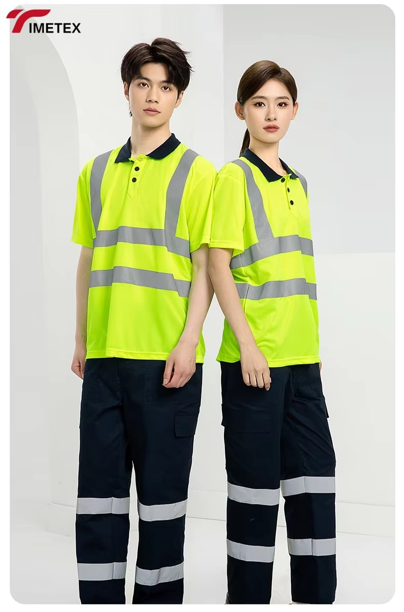 TIMETEX Wholesale OEM High Visibility Reflective Safety Field Quick Dry Breathable CE Certified Work Shirt Set