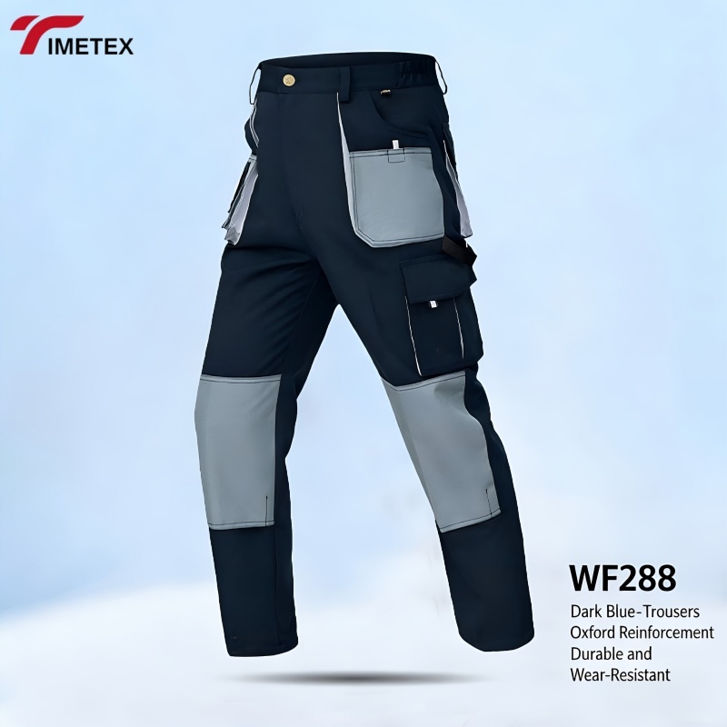Men's Polyester Construction Site Workwear Durable Work Pants Multi-Pockets Quick Dry Breathable Heat Transfer Printed